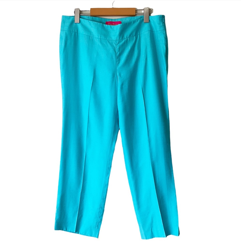 Lilly Puliitzer Jubilee Collection Colton Crop Pants in Lagoon Blue Size 10